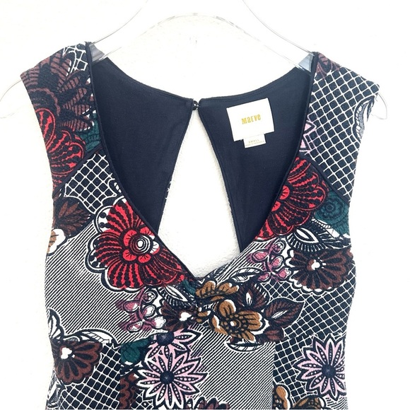 Maeve Anthropologie Fairchild Midi Dress Retro Feminine Pin-up Floral Size Small - Picture 3 of 16